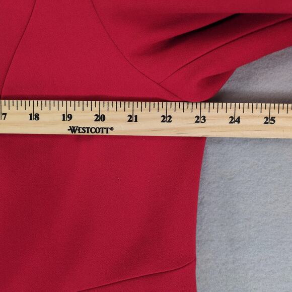 Fuchs Schmitt Red Pea Coat Jacket Women's US 14 Classic Preppy Lined Button Up - Picture 4 of 10